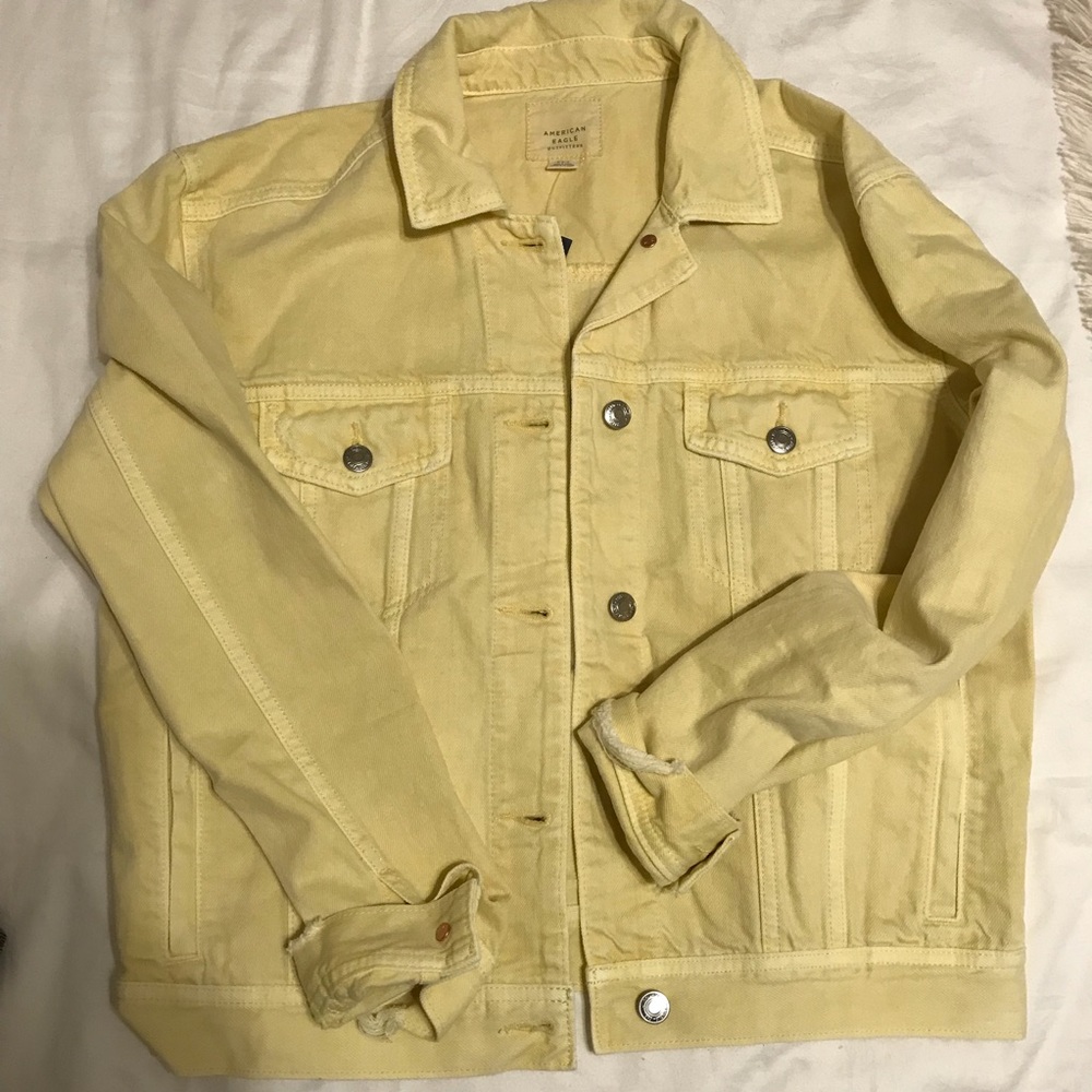 Ae Yellow Denim Jacket - Picture 2 of 5